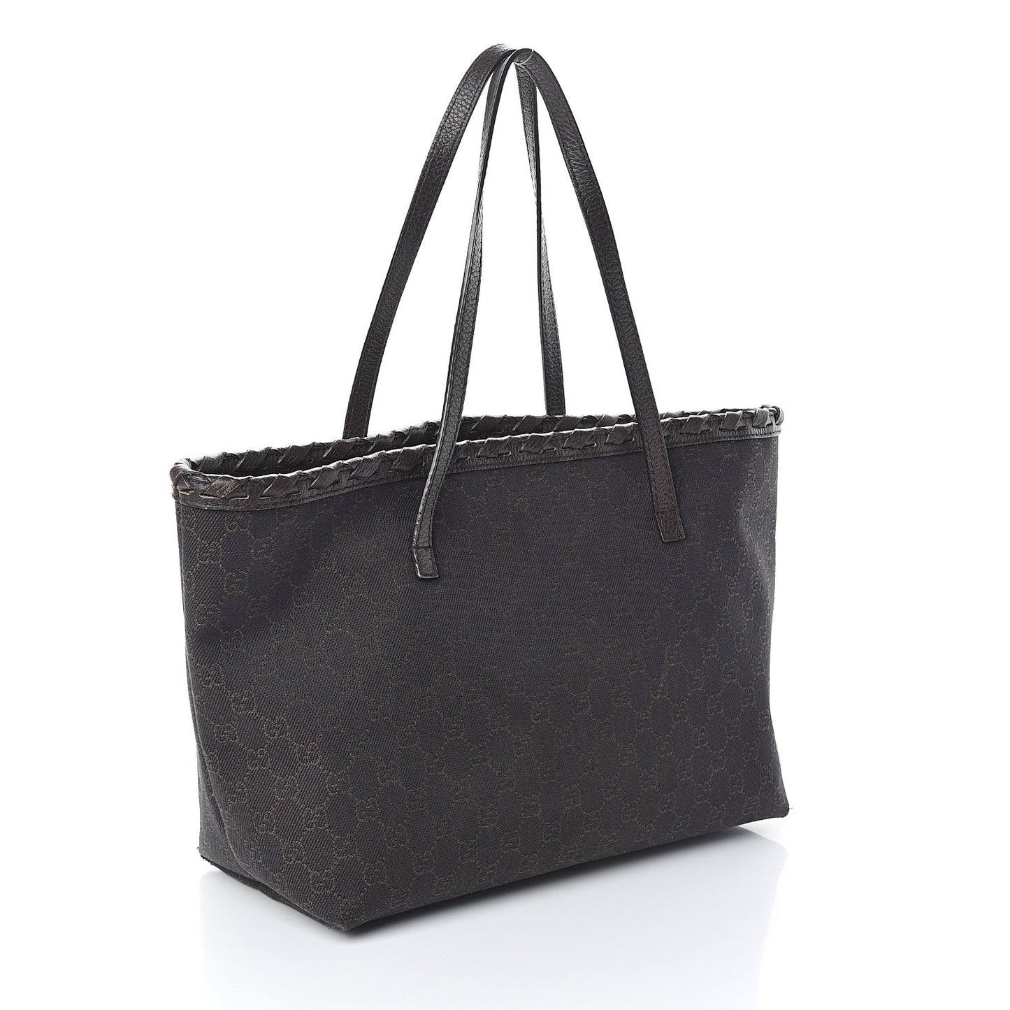 Monogram Peggy Braided Tote Black