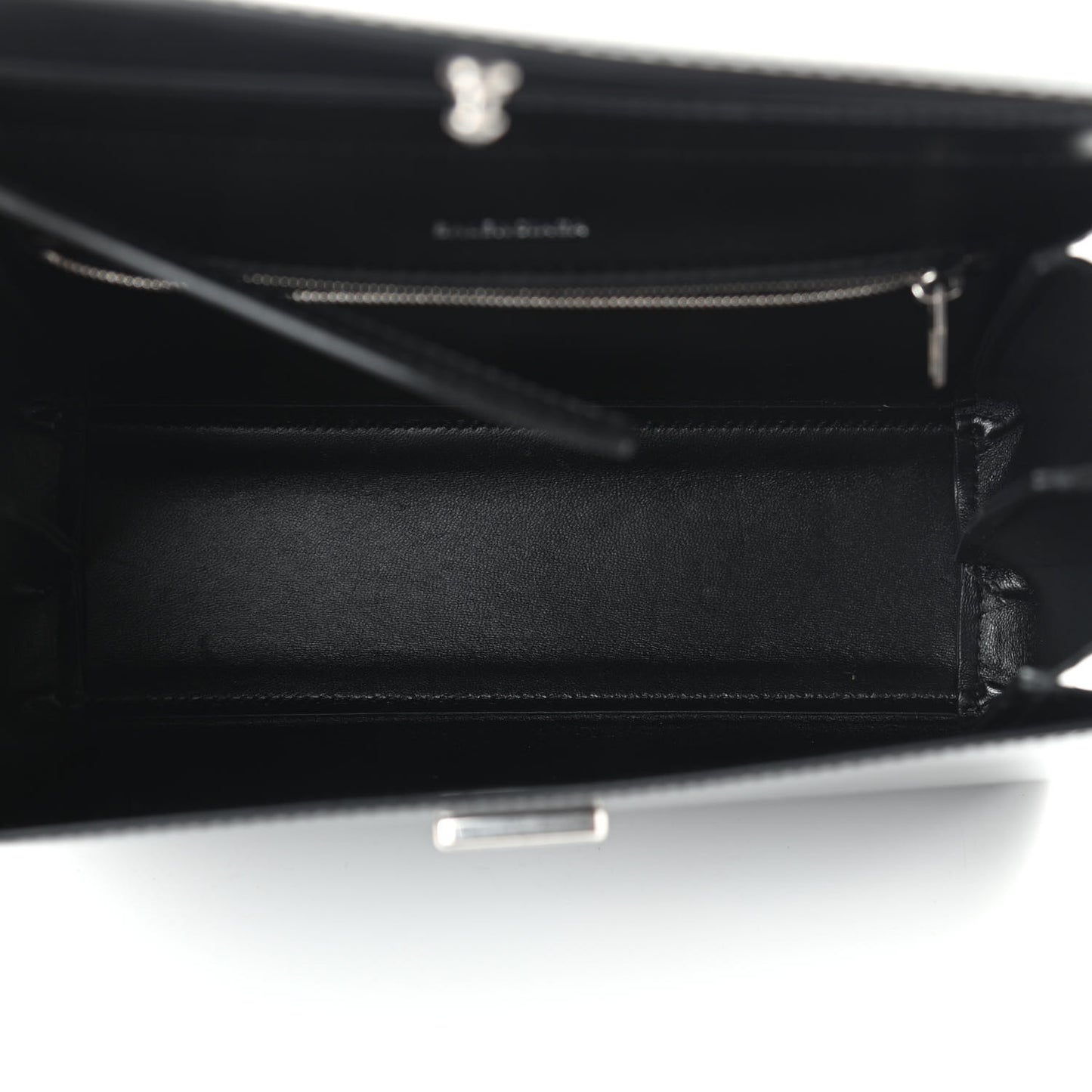 Shiny Box Calfskin Medium Ghost Shoulder Bag Black