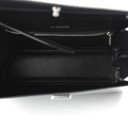 Balenciaga Shiny Box Calfskin Medium Ghost Shoulder Bag Black 5 of 9