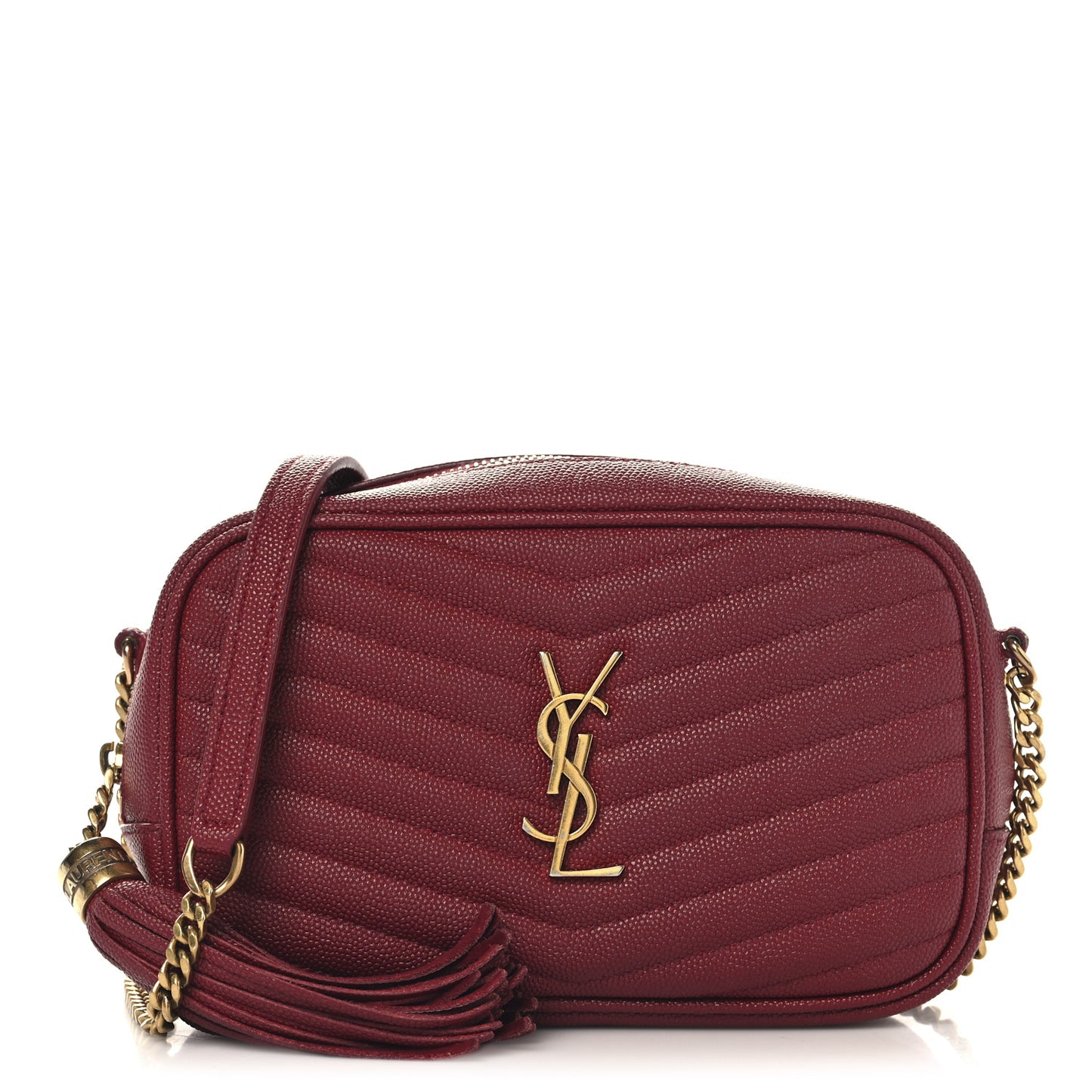 Grain De Poudre Matelasse Monogram Mini Lou Camera Bag Opyum Red