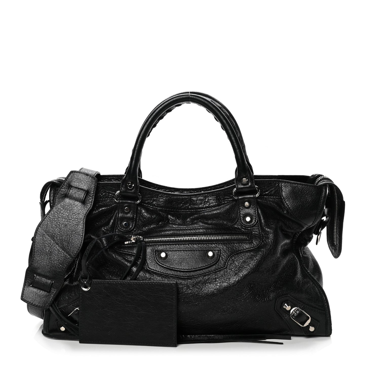 Agneau Classic Silver Hardware City Black