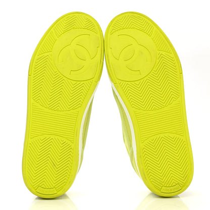 Chanel Fabric Womens Logo Sneakers 38 Green 5 of 16