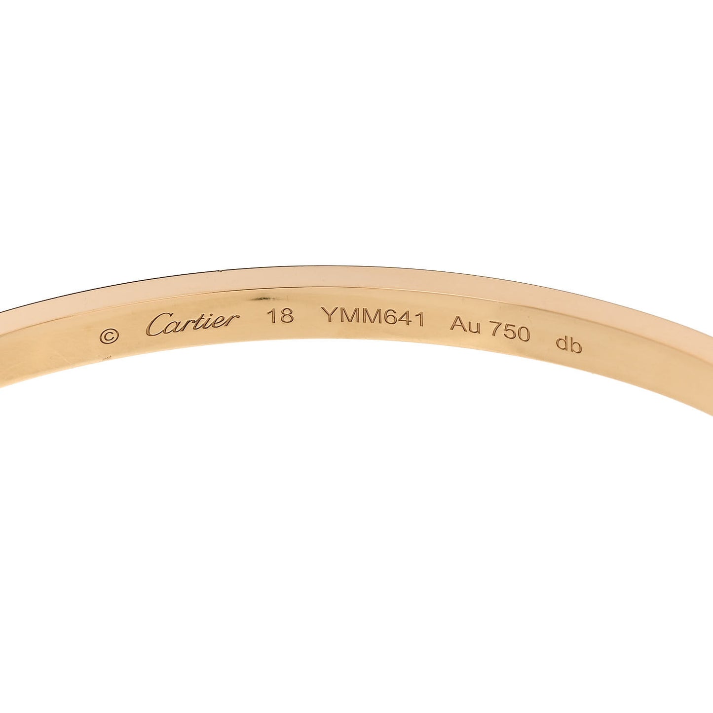 18K Yellow Gold Small LOVE Bracelet 18