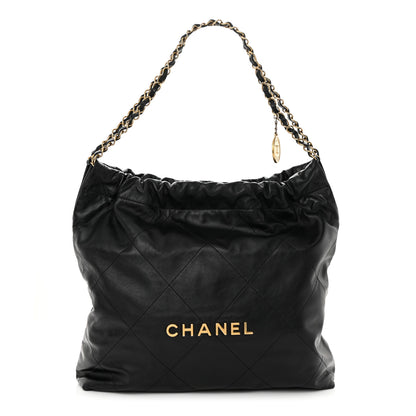Chanel Shiny Calfskin Quilted Chanel 22 Black 1 of 11