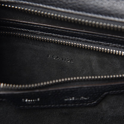 Celine Drummed Calfskin Mini Luggage Black 5 of 10