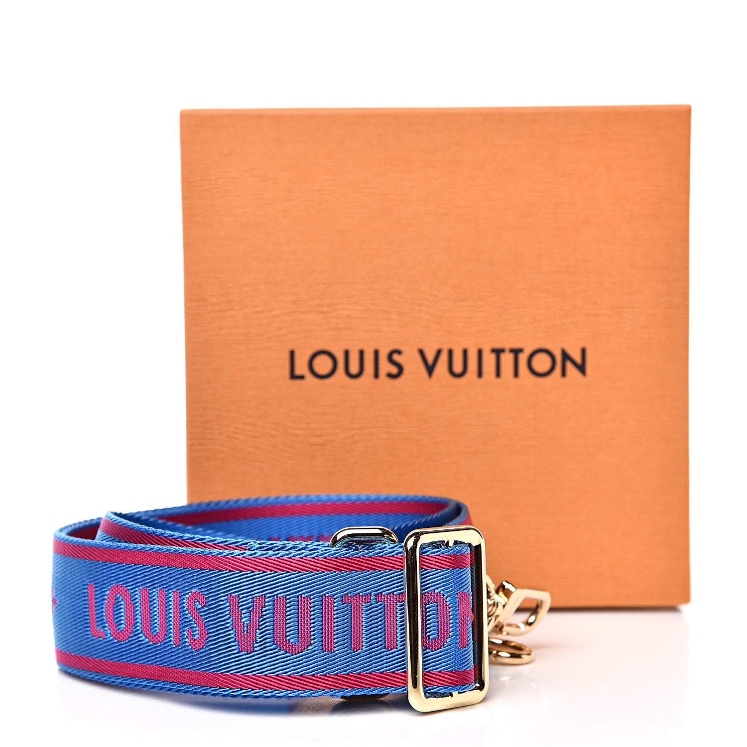 Louis Vuitton Nylon Bandouliere Shoulder Strap Blue Magenta 6 of 6