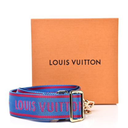 Louis Vuitton Nylon Bandouliere Shoulder Strap Blue Magenta 6 of 6