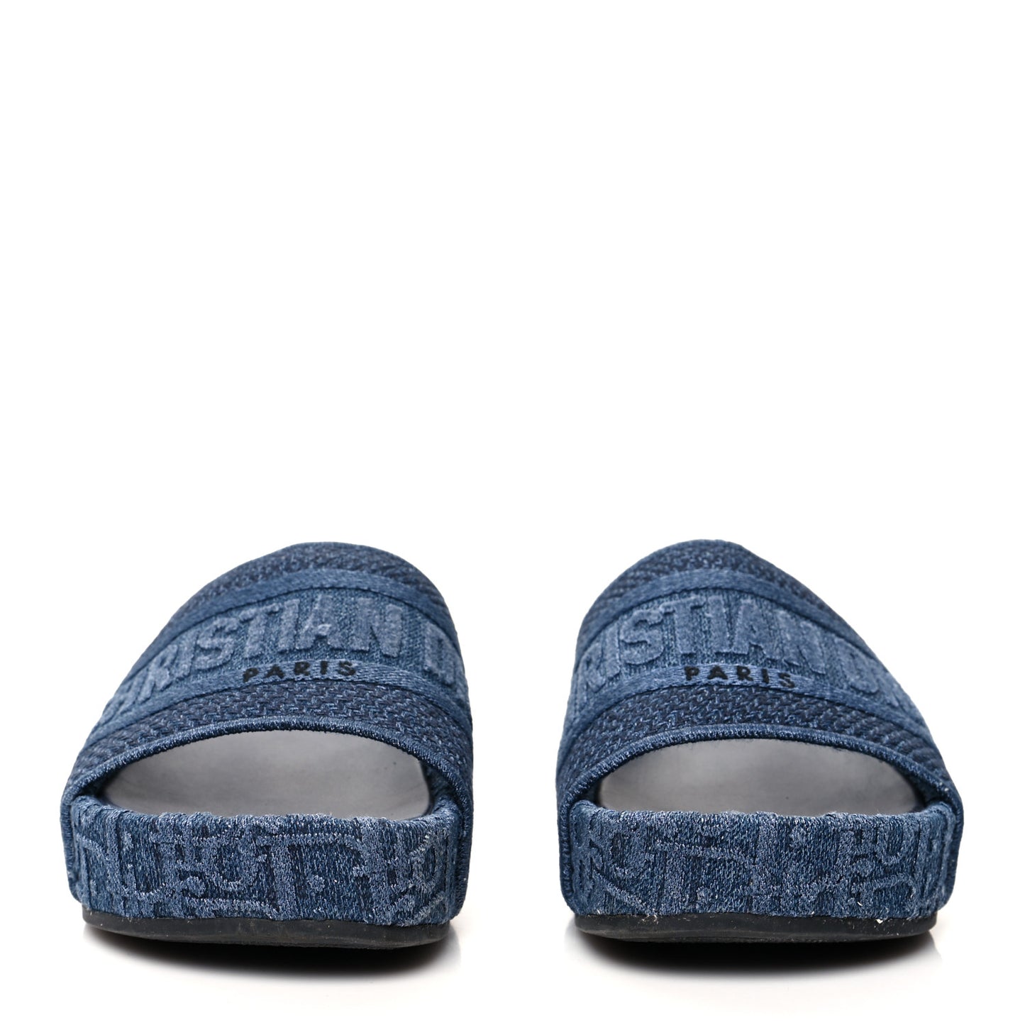 Oblique Denim D-Way Platform Sandal 36 Blue