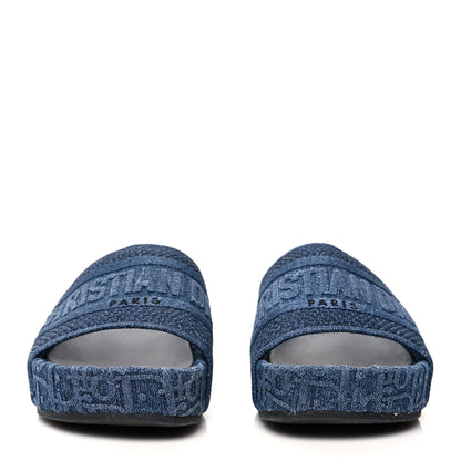 Christian Dior Oblique Denim D-Way Platform Sandal 36 Blue 3 of 9