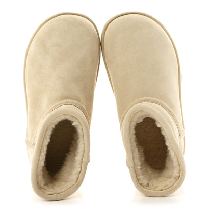 Bottega Veneta Suede Shearling Snap Ankle Boots 36 Porridge 2 of 11