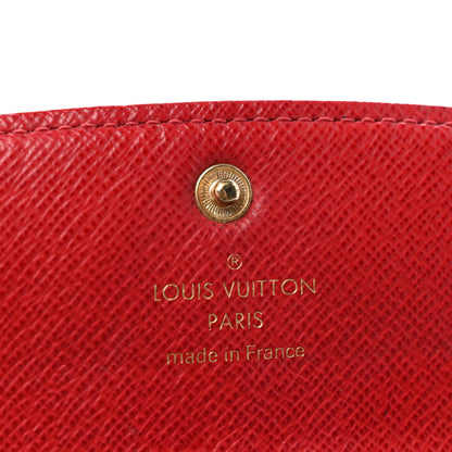 Louis Vuitton Damier Ebene Emilie Wallet Red 6 of 9