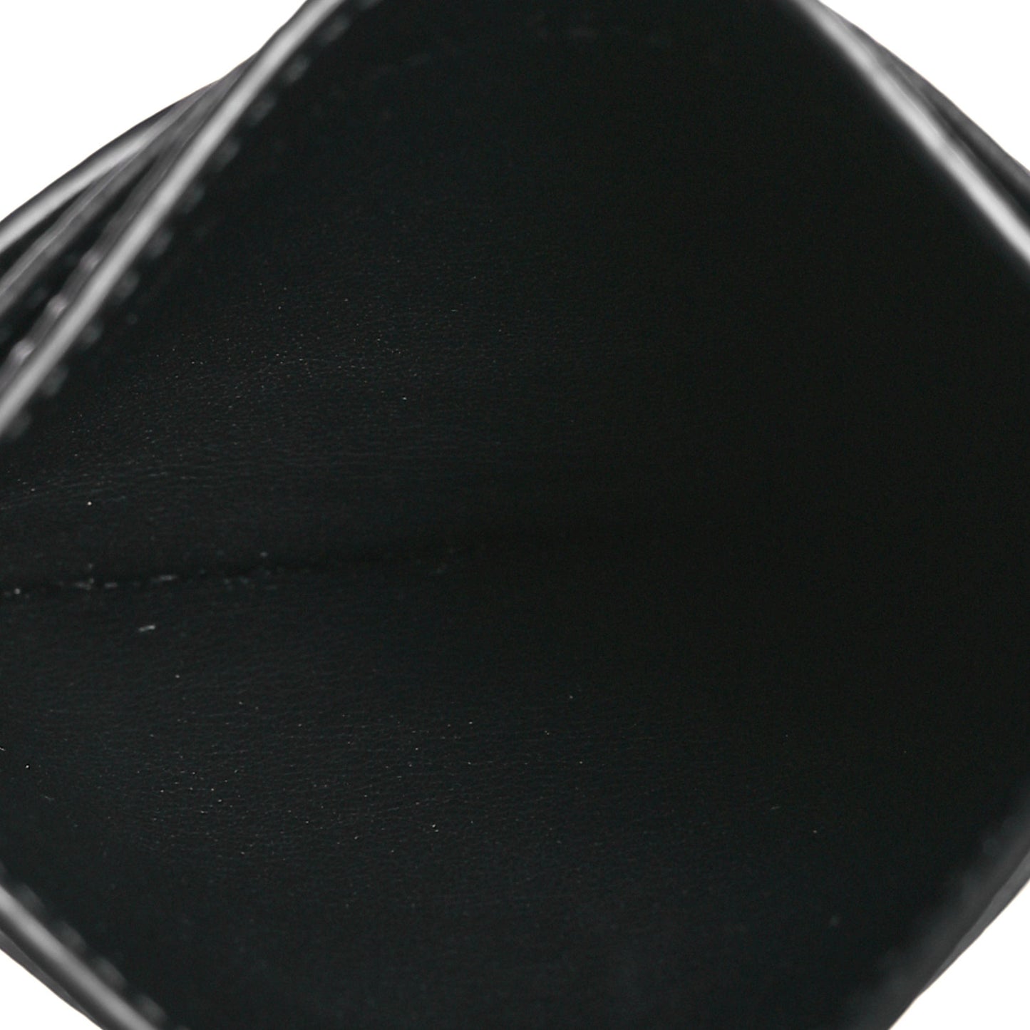 Grained Calfskin Saddle Card Holder Black