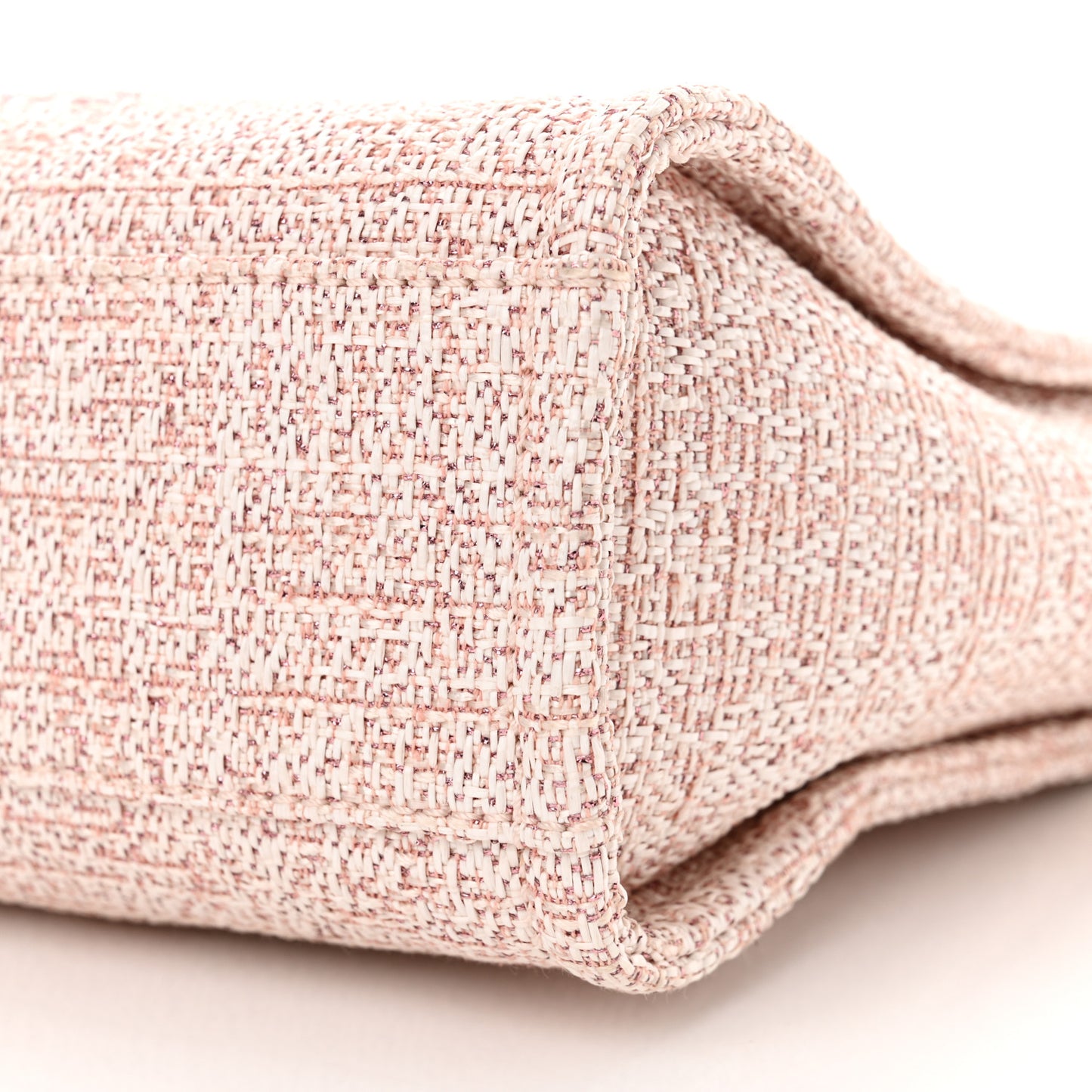 Lurex Boucle Mini Deauville Tote Pink