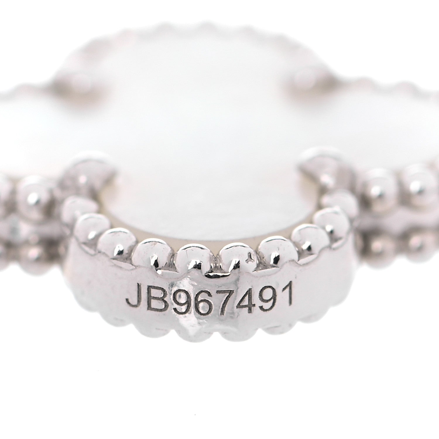 Van Cleef & Arpels 18K White Gold Mother of Pearl 5 Motifs Vintage Alhambra Bracelet 5 of 6