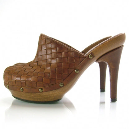 Bottega Veneta Leather Woven Clogs Brown 36 2 of 6