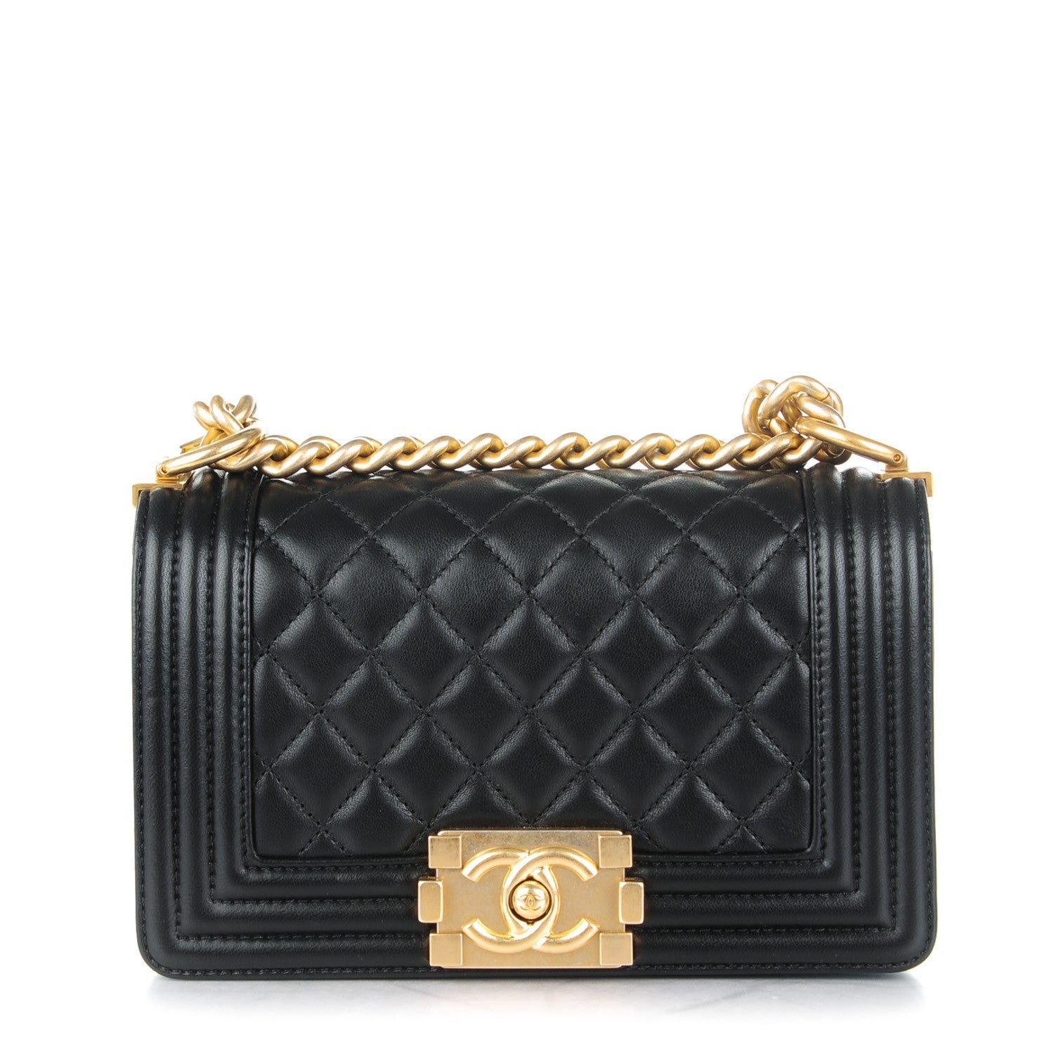 Chanel Lambskin Quilted Small Boy Flap Black 1 of 8