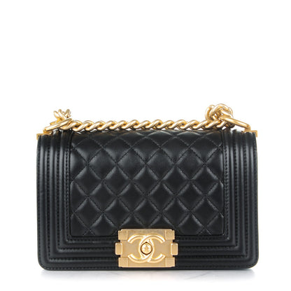 Chanel Lambskin Quilted Small Boy Flap Black 1 of 8