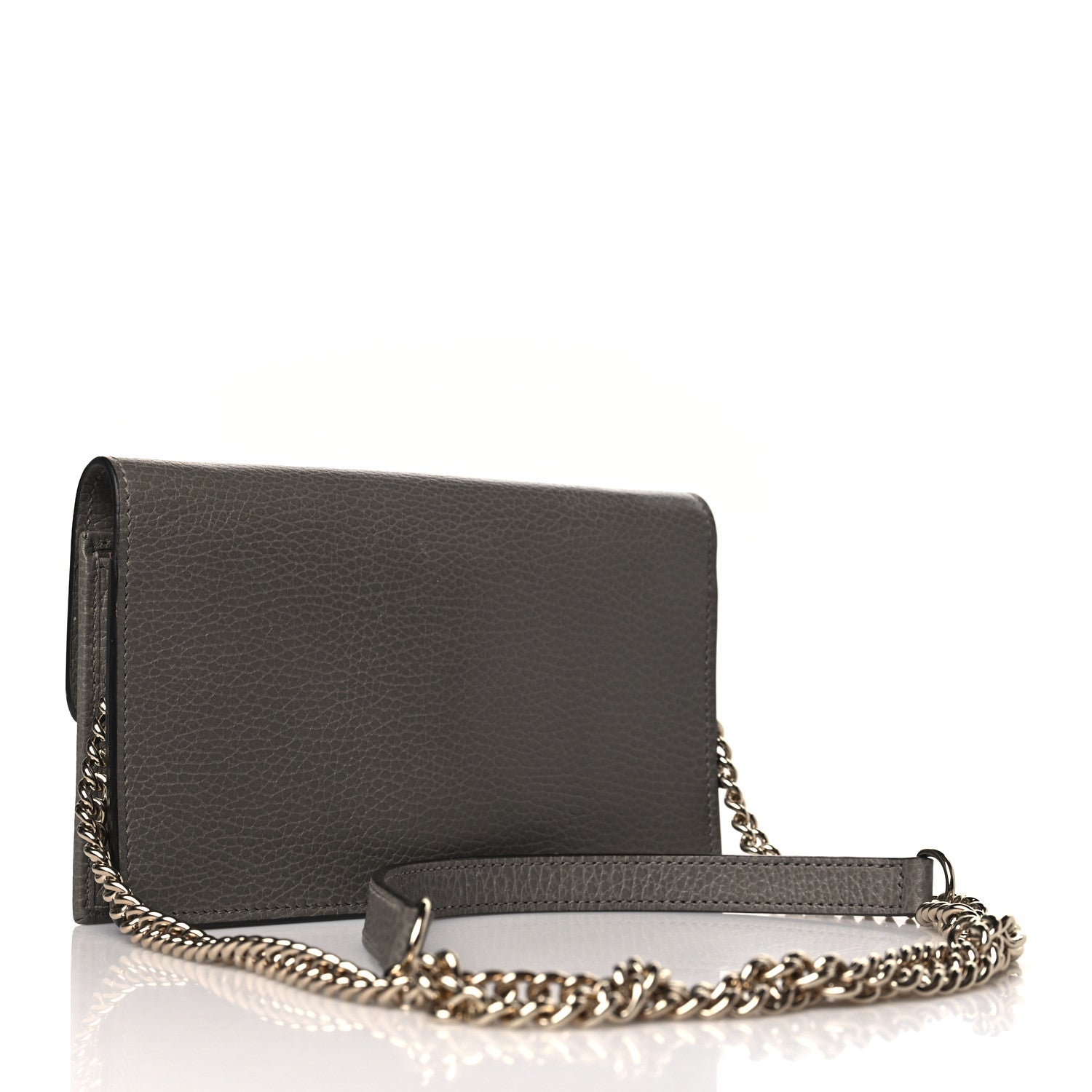 Gucci Dollar Calfskin Interlocking G Chain Wallet Loess 3 of 9