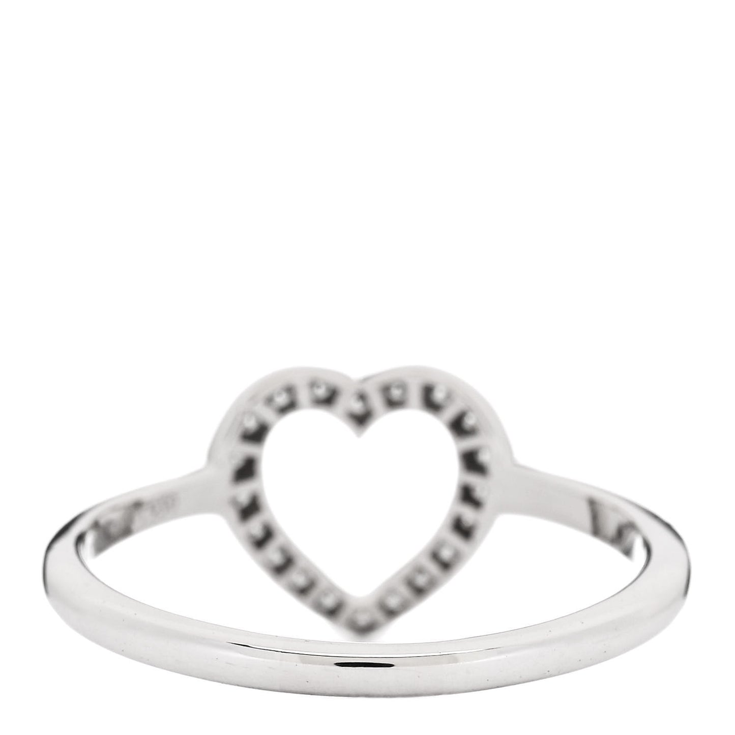 Platinum Diamond Heart Ring 51 5.75