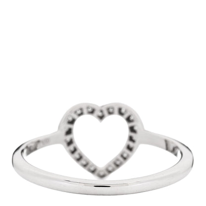 Tiffany Platinum Diamond Heart Ring 51 5.75 3 of 4