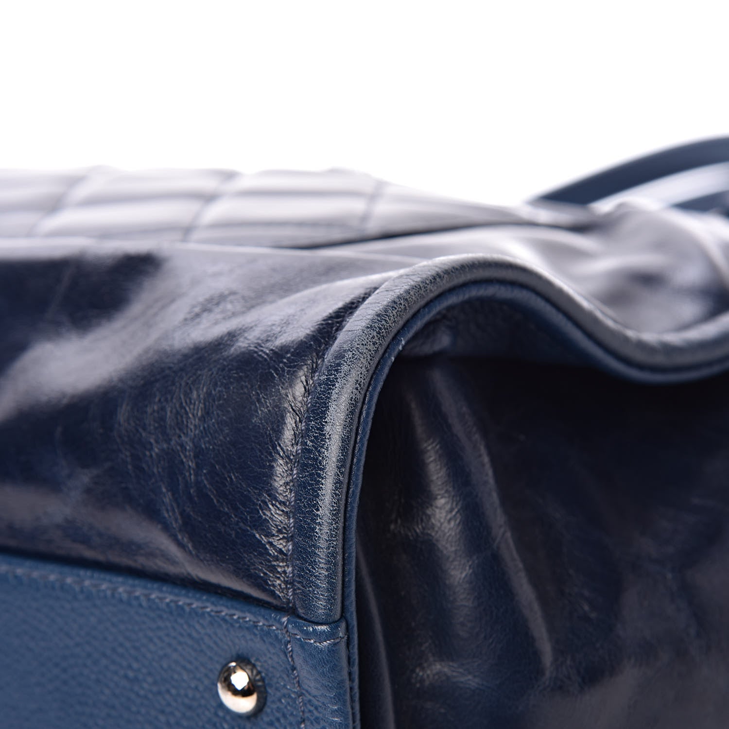Chanel Glazed Calfskin Small Deauville Tote Blue 25 of 26