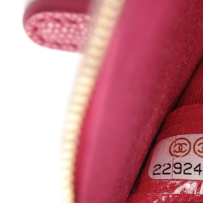 Chanel Caviar Camellia Embossed Key Holder Case Fuchsia 7 of 8