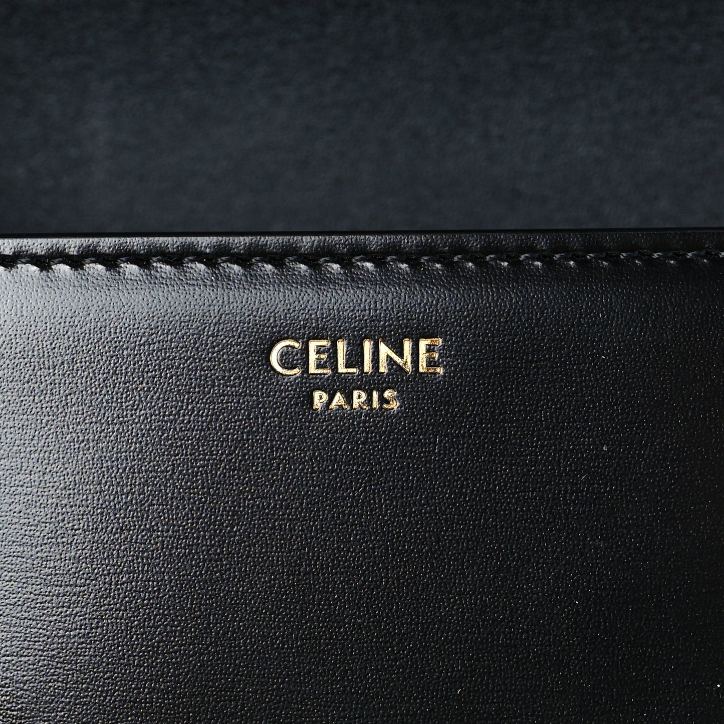 Shiny Calfskin Triomphe Shoulder Bag Black