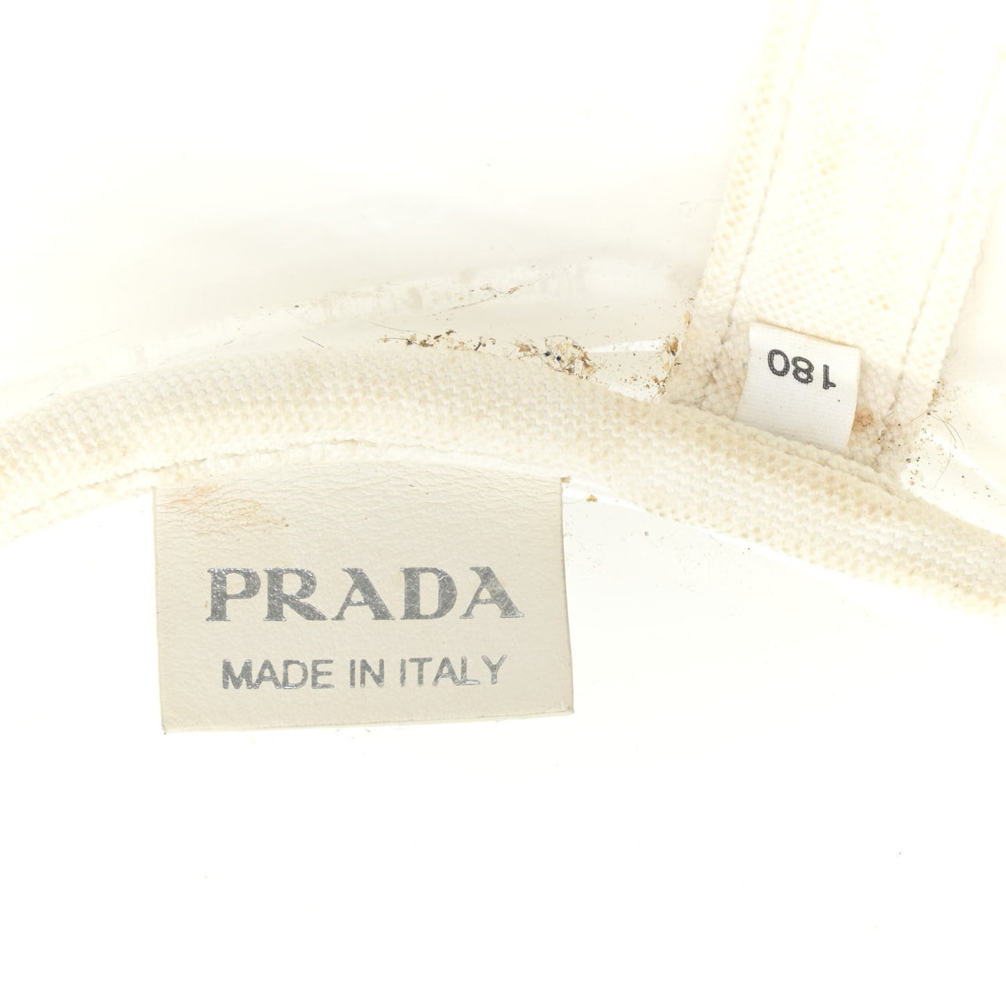 Plexiglass Calfskin Small Shopper Tote White