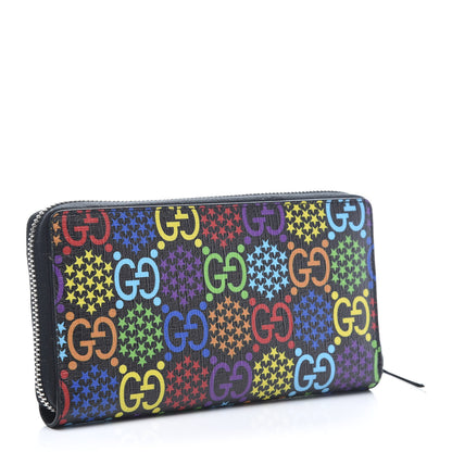 Gucci GG Supreme Monogram Psychedelic Zip Around Wallet Black Multicolor 3 of 8
