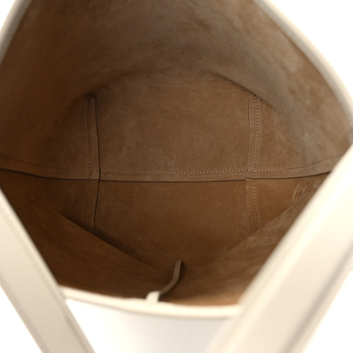 Grained Calfskin Medium N/S Park Tote Ivory