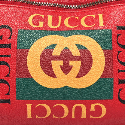 Gucci Grained Calfskin Logo Belt Bag Hibiscus Red 9 of 11