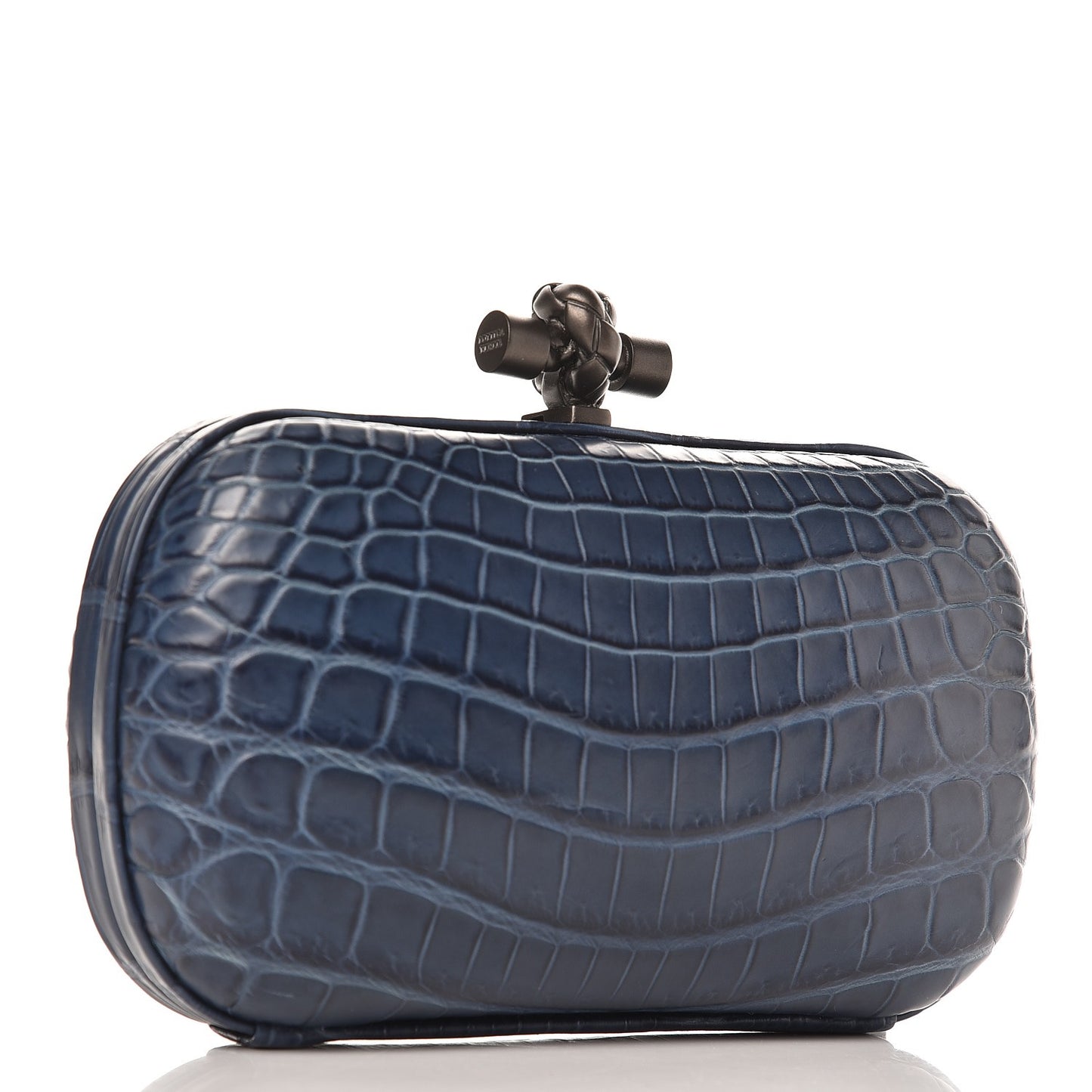 Crocodile Knot Clutch Blue