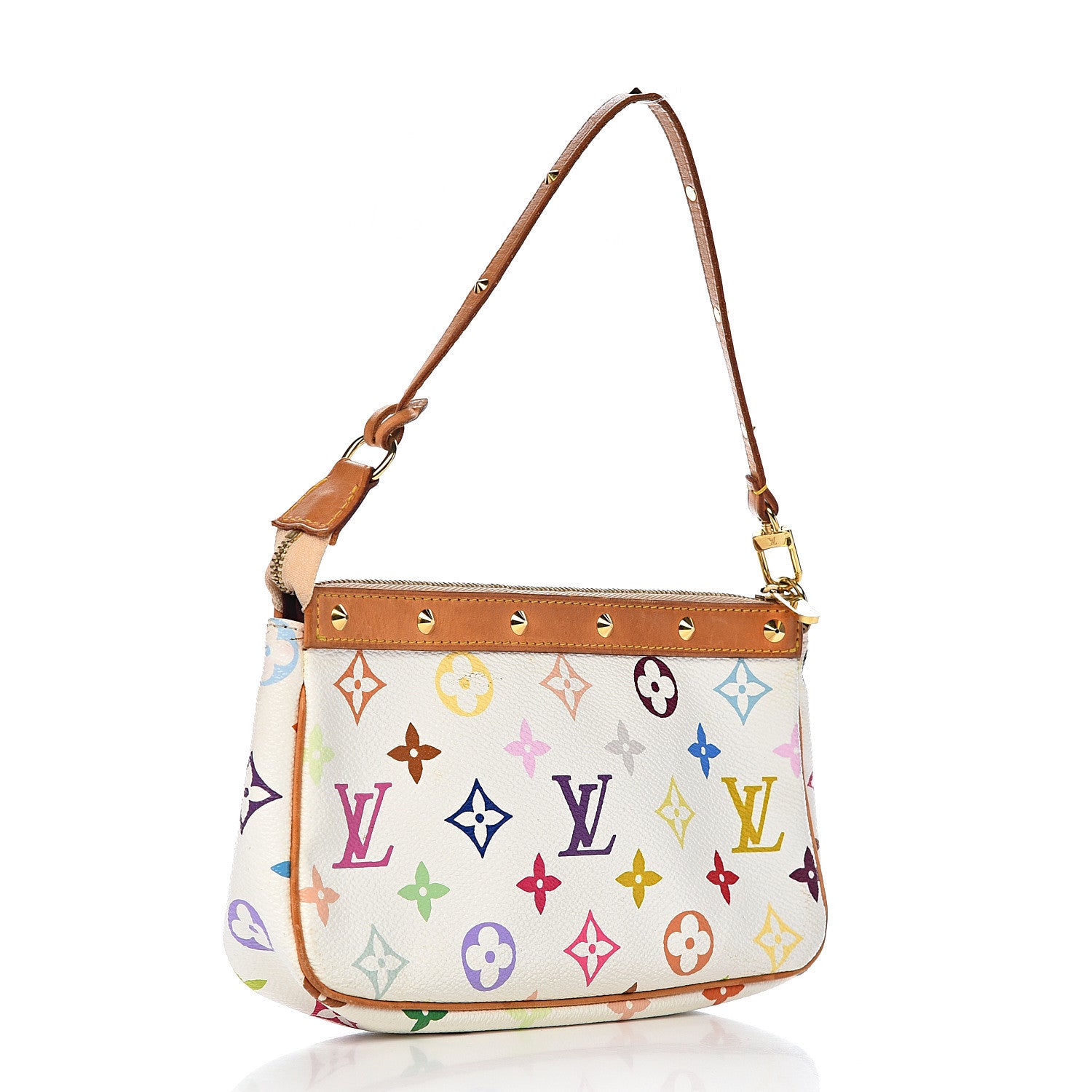 Louis Vuitton Monogram Multicolor Pochette Accessories White 3 of 10
