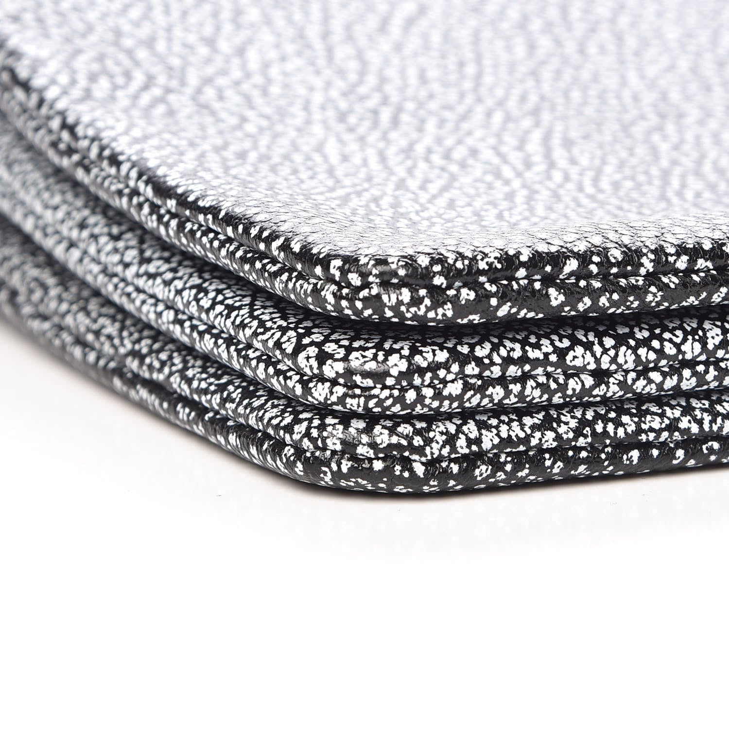Celine Lambskin Embossed Small Trio Crossbody Bag Black White 9 of 10