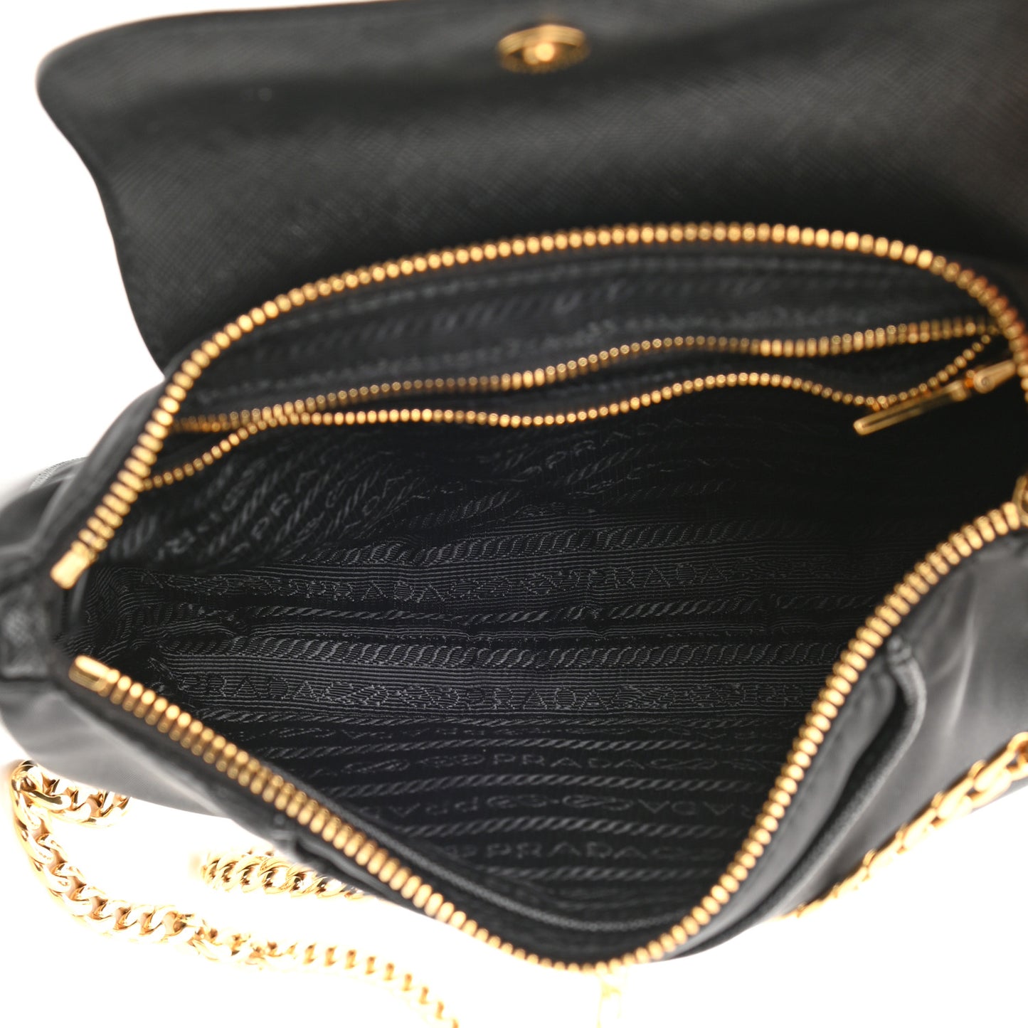 Tessuto Nylon Saffiano Crossbody Bag Black