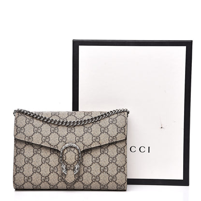 Gucci GG Supreme Monogram Mini Dionysus Chain Wallet Beige Taupe 17 of 17