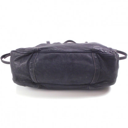 Prada Leather Buckles Tote Blue 4 of 11