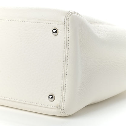 Chanel Calfskin Cerf Executive Shopper Tote White 10 of 14