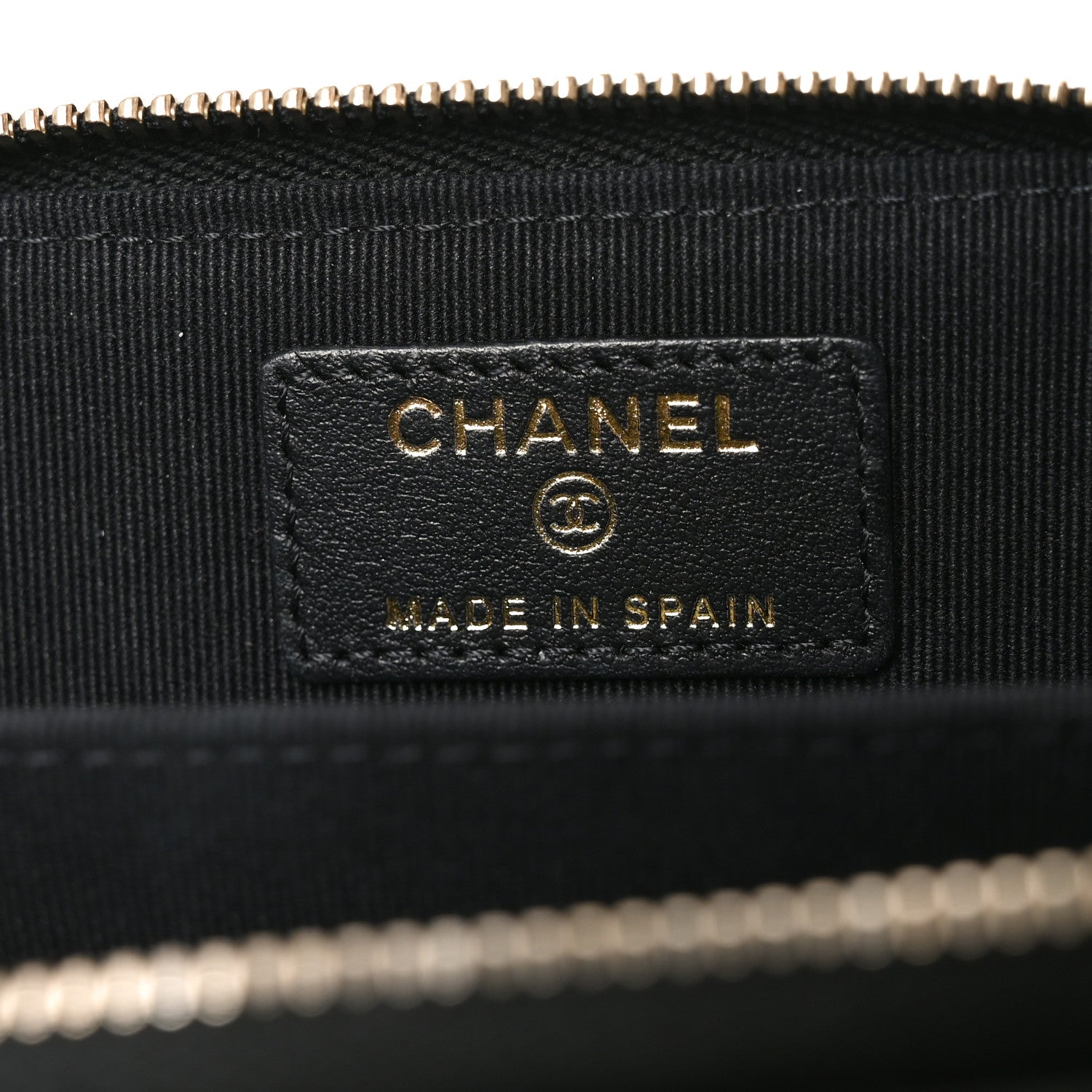 Chanel Caviar Quilted Studded CC Zip Card Holder Black 6 of 8