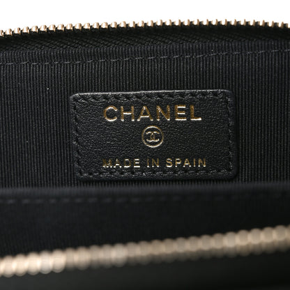 Chanel Caviar Quilted Studded CC Zip Card Holder Black 6 of 8