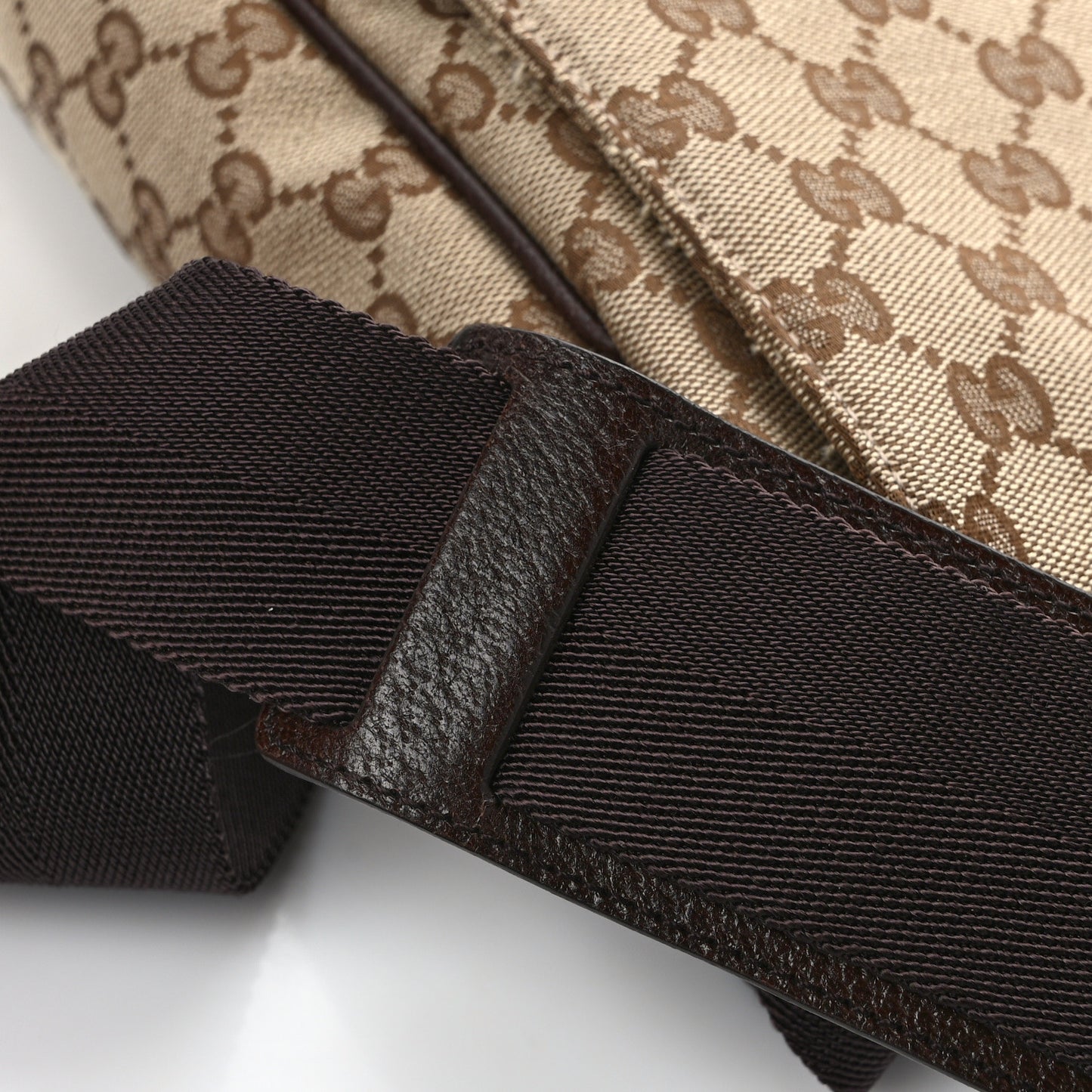 Monogram Small Flap Messenger Bag Beige Dark Brown