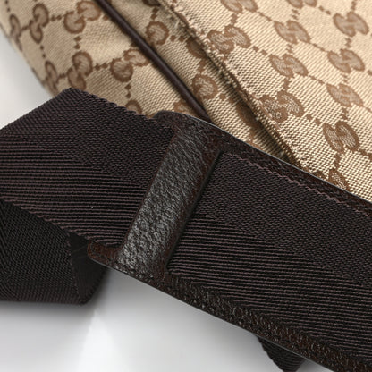 Gucci Monogram Small Flap Messenger Bag Beige Dark Brown 13 of 14