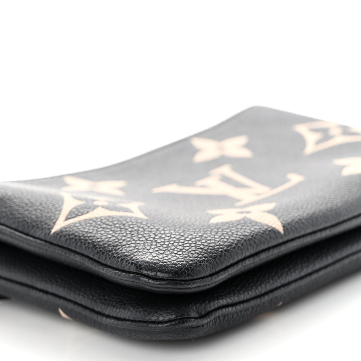 Empreinte Monogram Giant Double Zip Pochette Black Cream