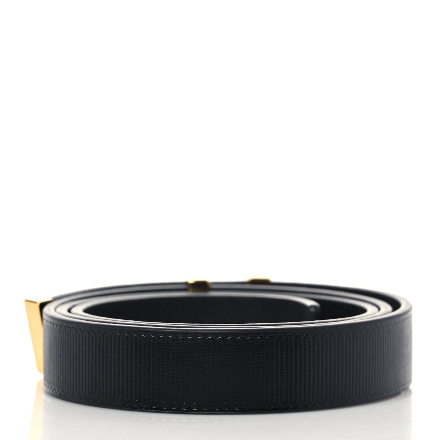 Calfskin Embossed LV Initiales 20mm Belt 75 30 Black
