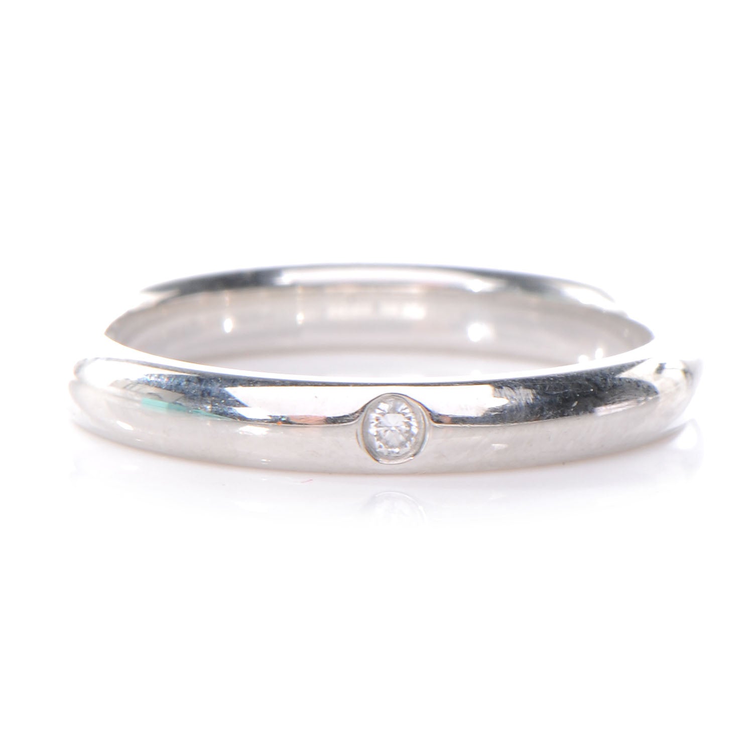 Tiffany Platinum Diamond Elsa Peretti Band Ring 5.5 3 of 6
