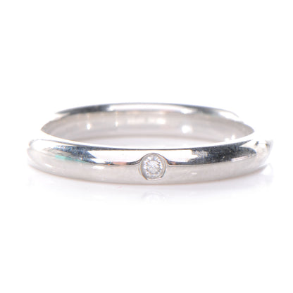 Tiffany Platinum Diamond Elsa Peretti Band Ring 5.5 3 of 6