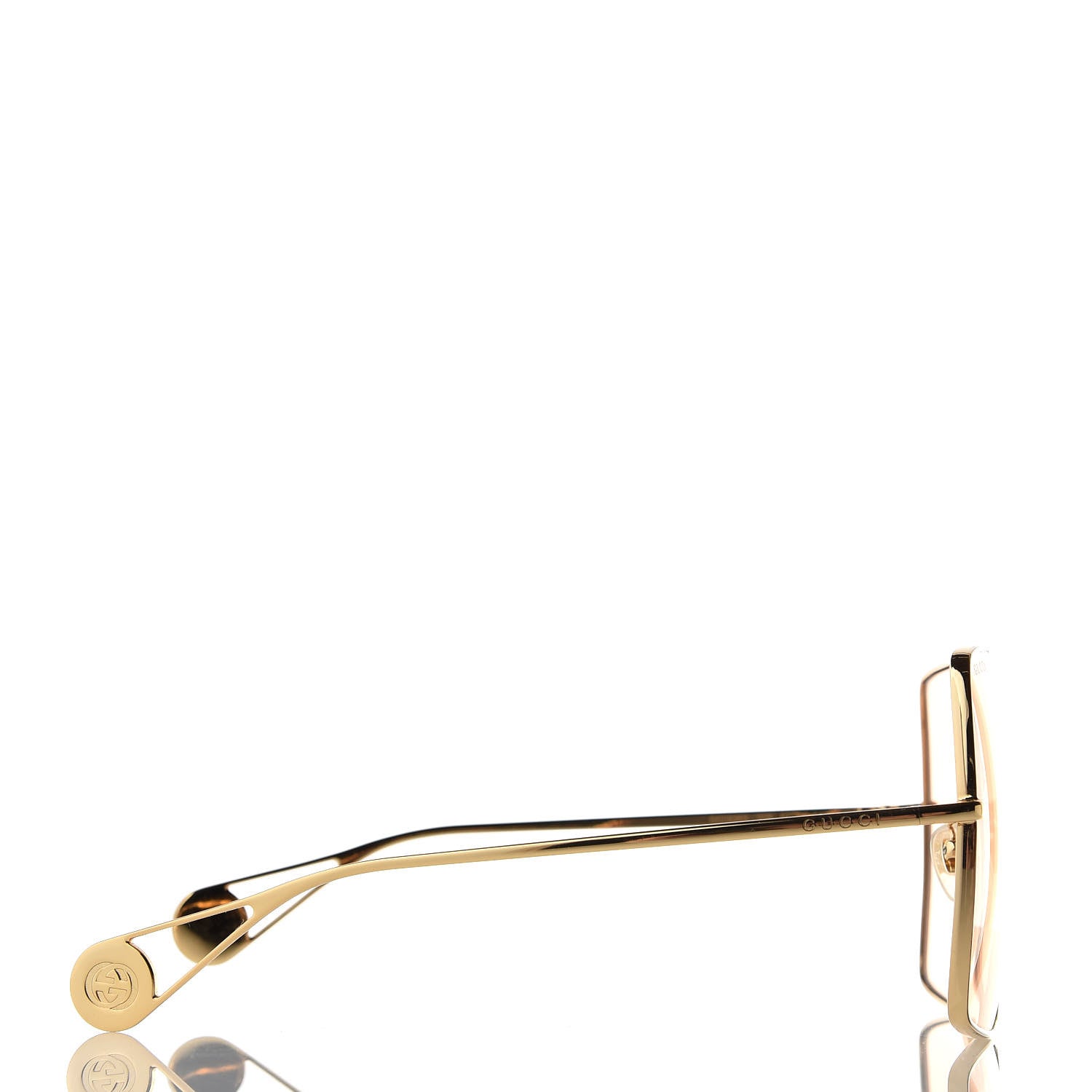 Gucci Square Frame GG0536S Sunglasses Gold 3 of 8