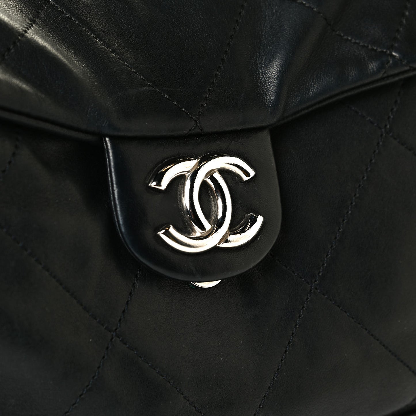 Calfskin Quilted VIP Flap Black