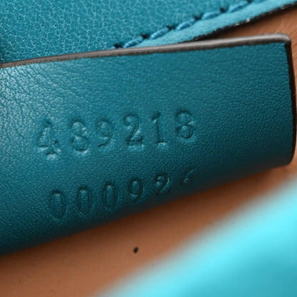 Gucci Velvet Crystal Mini Bee Broadway Shoulder Bag Pavone Cyan 7 of 11