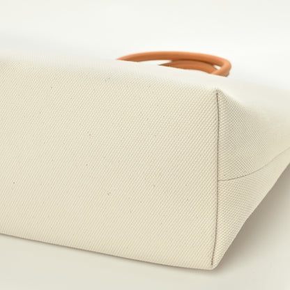 Celine Canvas Calfskin Horizontal Cabas Natural Tan 9 of 9